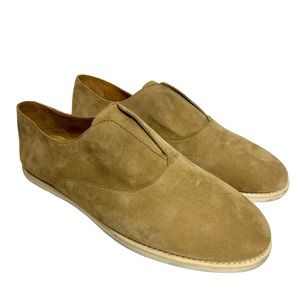 Officina Suede Slip On Loafers Sz 10 Tan